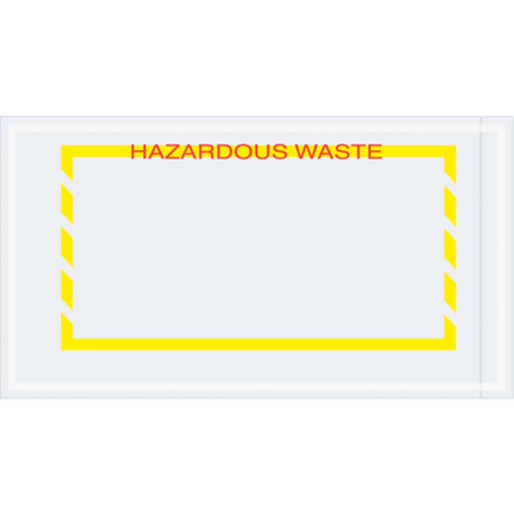 Stock Packaging Hazardous Waste Document Envelopes — 5.5in. x 10in., Yellow Border, 1000 Pcs, Model# PL482